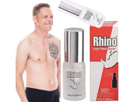 Spray opóźniający wytrysk RHINO Long Power Hot - 3
