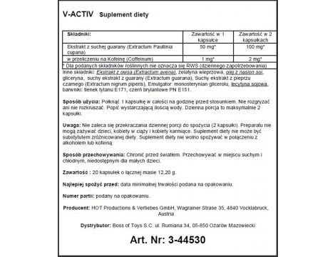 Kapsułki V Activ dla mężczyzn Hot 20 kapsułek - 6