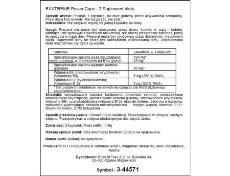 Kapsułki eXXtreme Power Hot dla mężczyzn - 2