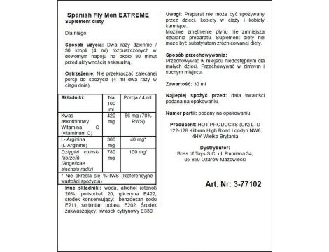 Krople pobudzające Spanish Fly Extreme Men 30ml - 2