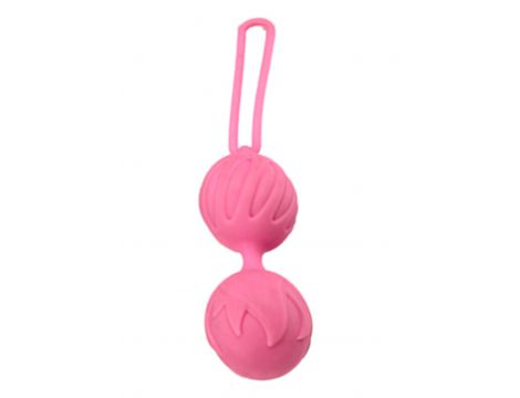 Kulki dopochwowe silikonowe Geisha Lastic jasnoróżowe 16,5 cm - 2