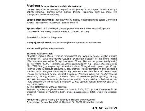 Suplement diety Venicon for Men Cobeco - 2