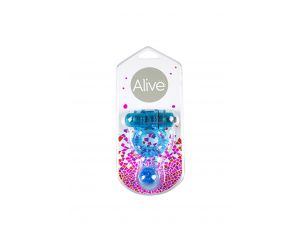 Pierścień wibrujący Alive niebieski TPE 9 cm