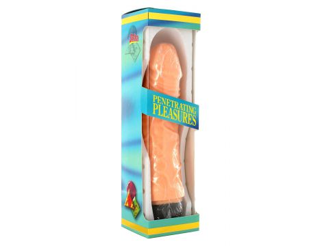 Wibrator realistyczny P Shape No.6 winylowy jasny 18 cm - 3