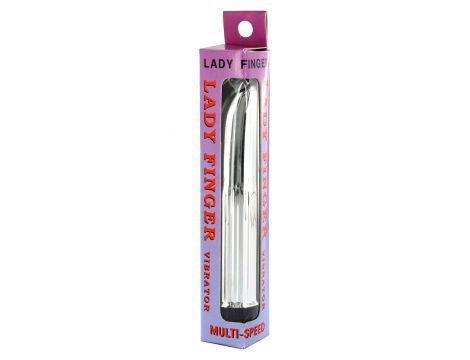 Wibrator Ladyfinger Mini srebrny 14 cm