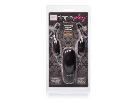 Wibrujące klipsy na sutki Calexotics regulowane czarny 11.5 cm - 3