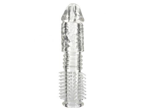 Przedłużka na penisa TPE transparentna 14 cm - 3