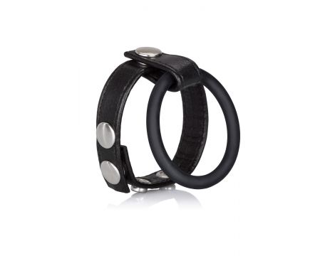 Rozszerzacz jąder skórzany Calexotics Large czarny 6 cm - 2