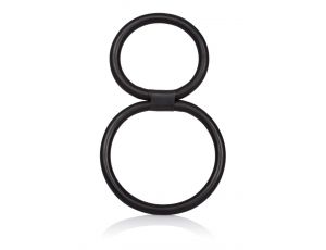 Pierścień erekcyjny gumowy Quick Release Double Helix czarny 6 cm