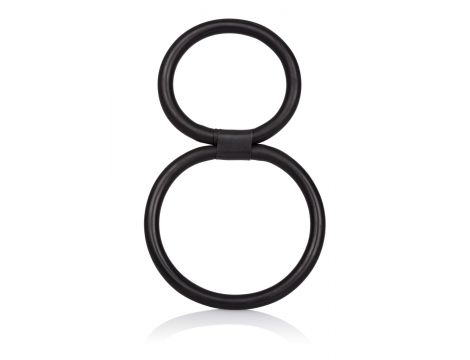 Pierścień erekcyjny gumowy Quick Release Double Helix czarny 6 cm