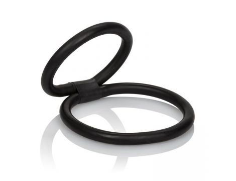 Pierścień erekcyjny gumowy Quick Release Double Helix czarny 6 cm - 7
