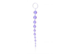 Kulki analne X10 Beads Calexotics fioletowe 28 cm