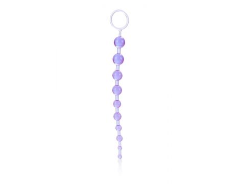 Kulki analne X10 Beads Calexotics fioletowe 28 cm