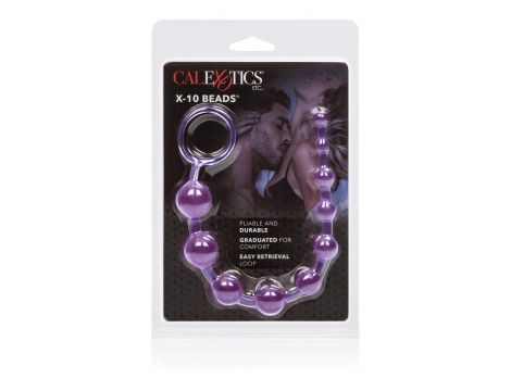 Kulki analne X10 Beads Calexotics fioletowe 28 cm - 3