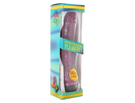 Wibrator żelowy Jelly No.1 fioletowy 21 cm na baterie AA - 2