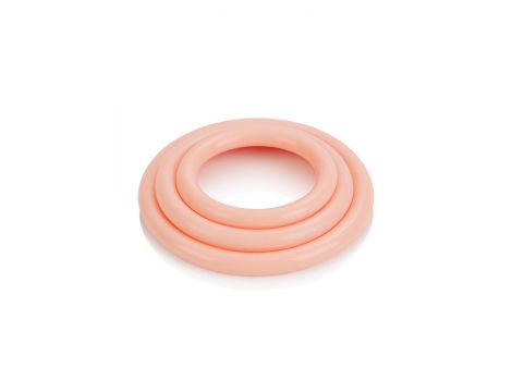 Pierścienie erekcyjne silikonowe TriRings Calexotics jasny odcień skóry - 6