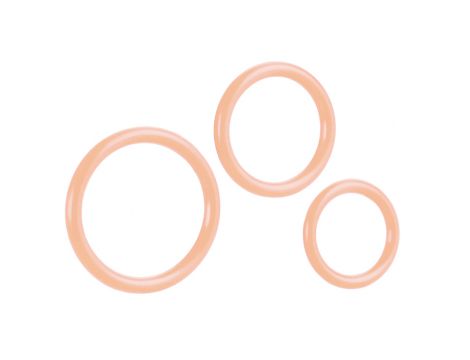 Pierścienie erekcyjne silikonowe TriRings Calexotics jasny odcień skóry - 3