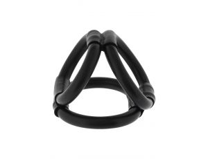 Pierścień erekcyjny z uprzężą Tri Ring Seven Creations czarny