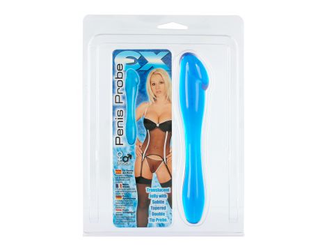 Dildo analne Seven Creations niebieskie 18 cm wodoodporne - 2
