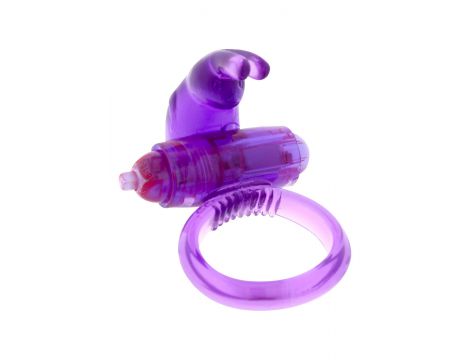Pierścień wibrujący z uszami króliczymi fioletowy 7.2 cm - 5