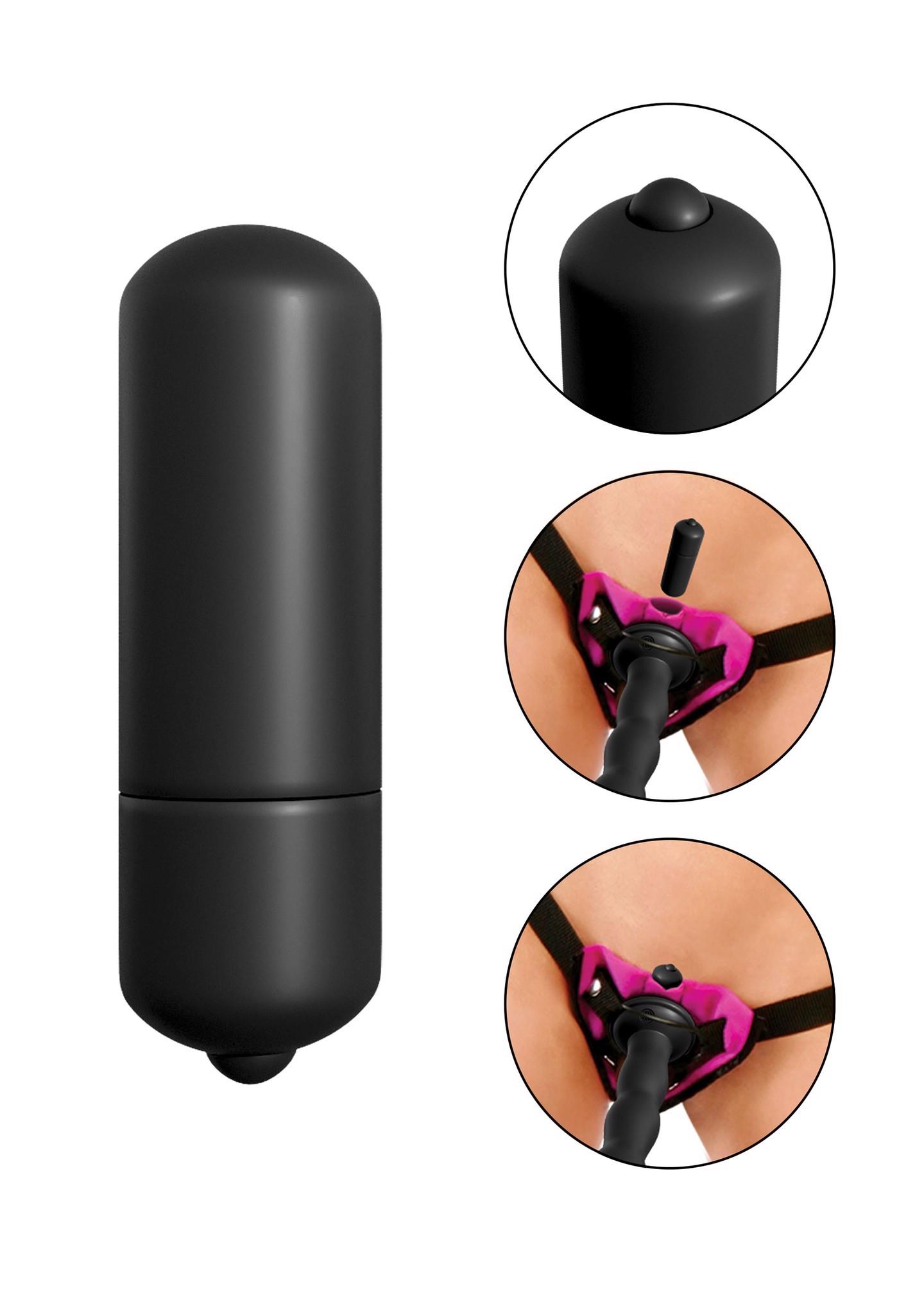 proteza-ff vibrating strap-on set - pink