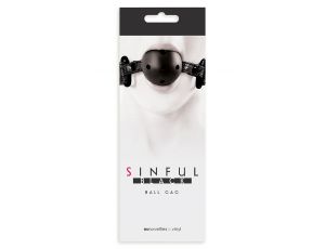 Knebel kulkowy regulowany czarny NS Novelties 61 cm