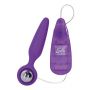 Wibrujący korek analny Booty Call Booty Glider fioletowy 9.5 cm - 3