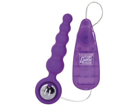 Korek analny wibrujący silikonowy Booty Call Booty Shaker fioletowy 10 cm - 2