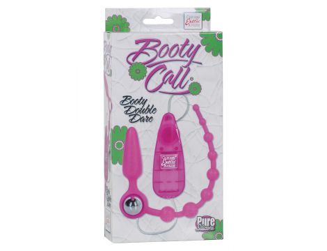 Plug analny wibrujący Booty Call Booty Double Dare silikonowy różowy - 3