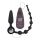 Plug analny wibrujący Calexotics Booty Call Double Dare czarny 8,25 cm