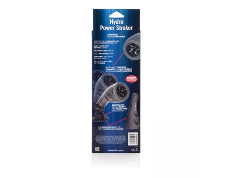 Masturbator z wibracją Calexotics Hydro Power szary 12 cm - 7