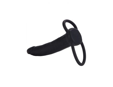 Strap on silikonowy dual penetrator Calexotics czarny 14 cm - 5