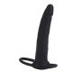 Strap on silikonowy dual penetrator Calexotics czarny 14 cm - 2