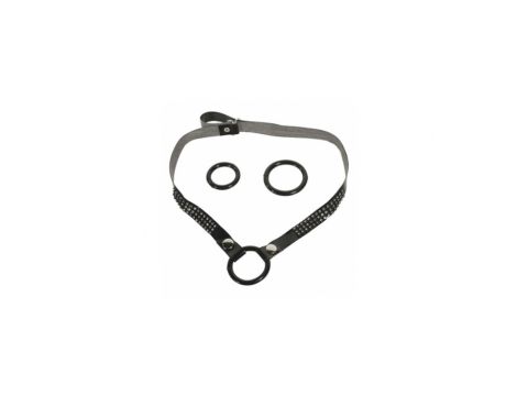 Knebel z otwartym pierścieniem Calexotics czarny 81 cm - 2