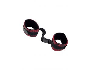 Kajdanki regulowane aksamitne Scandal Control Cuffs Calexotics czarny
