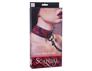 Obroża ze smyczą Scandal Calexotics czarna 81 cm