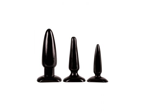 Zestaw korków analnych Colt Trainer Kit Calexotics czarny PVC