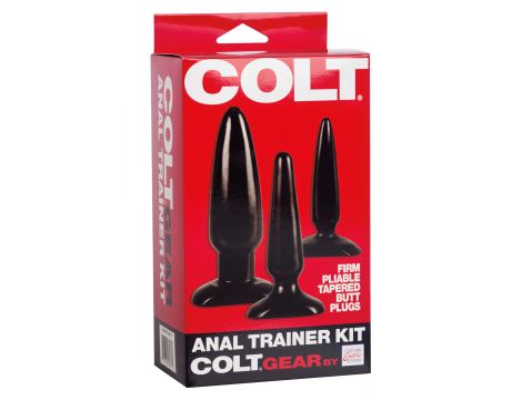 Zestaw korków analnych Colt Trainer Kit Calexotics czarny PVC - 3