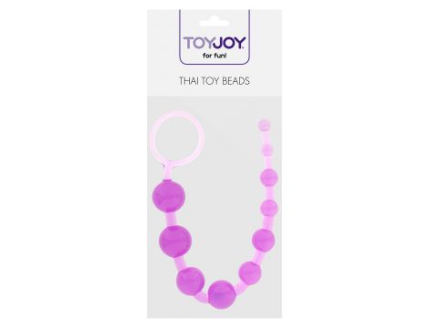 Koralikowy korek analny ToyJoy fioletowy - 2