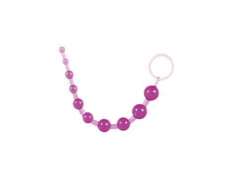 Koralikowy korek analny ToyJoy fioletowy - 5