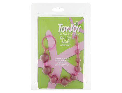 Koralikowy korek analny ToyJoy fioletowy - 6