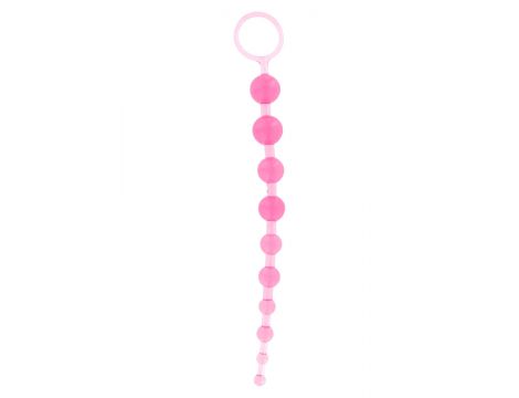 Koraliki analne ToyJoy Thai Toy Beads różowe 2,5 cm
