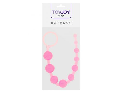 Koraliki analne ToyJoy Thai Toy Beads różowe 2,5 cm - 2