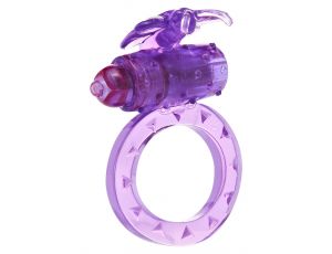 Pierścień erekcyjny wibrujący ToyJoy motyl fioletowy 3 cm