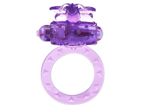 Pierścień erekcyjny wibrujący ToyJoy motyl fioletowy 3 cm - 4