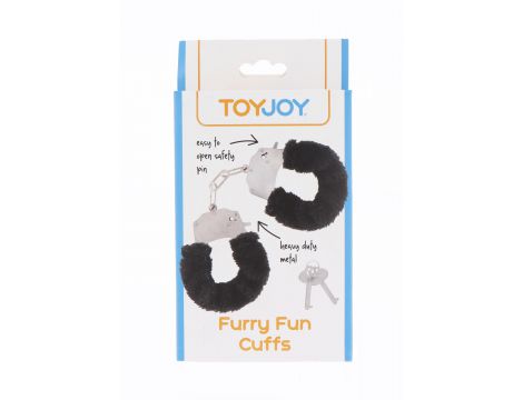 Kajdanki z futerkiem ToyJoy czarne - 3