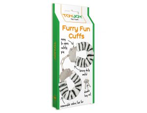 Kajdanki futrzane ToyJoy wielokolorowe