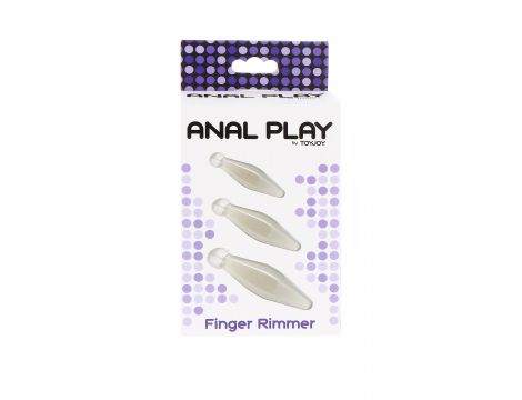 Zestaw korków analnych Finger Rimmer ToyJoy transparentny 3 szt - 4
