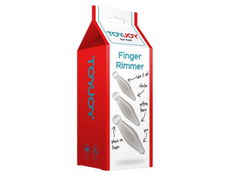 Zestaw korków analnych Finger Rimmer ToyJoy transparentny 3 szt