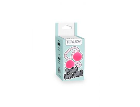 Kulki ABS ToyJoy Funky Love Balls różowe 3.5 cm - 2